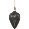 Clayre & Eef 6GL4526M Pom de Crăciun Bauble negru argintiu Ø 14x20 cm