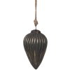 Clayre & Eef 6GL4526S Pom de Crăciun Bauble negru argintiu Ø 10x13 cm