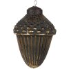 Clayre & Eef 6GL4528XS Pom de Crăciun Bauble Black Gold Ø 6x8 cm