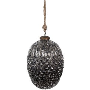 Clayre & Eef 6GL4531M Pom de Crăciun Bauble negru gri...