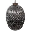 Clayre & Eef 6GL4531M Pom de Crăciun Bauble negru gri Ø 13x18 cm