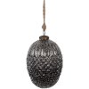 Clayre & Eef 6GL4531M Pom de Crăciun Bauble negru gri Ø 13x18 cm