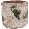 Clayre & Eef 6TE0516S Ghiveci de flori teracotă bej verde Ø 12x11 cm Stil rustic