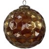 Clayre & Eef 6GL4511 Pom de Crăciun Bauble Brown Gold Ø15cm Set de 4