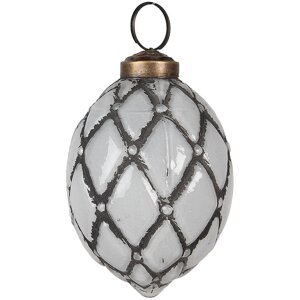 Clayre & Eef 6GL4522 Pom de Crăciun Bauble gri...