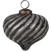 Clayre & Eef 6GL4681 Pom de Crăciun Bauble negru gri Ø 10x9 cm