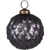 Clayre & Eef 6GL4698 Pom de Crăciun Bauble gri Ø 8x8 cm Sticlă Design boem