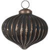 Clayre & Eef 6GL4703 Pom de Crăciun Bauble gri auriu colorat Ø 8x8 cm Sticlă