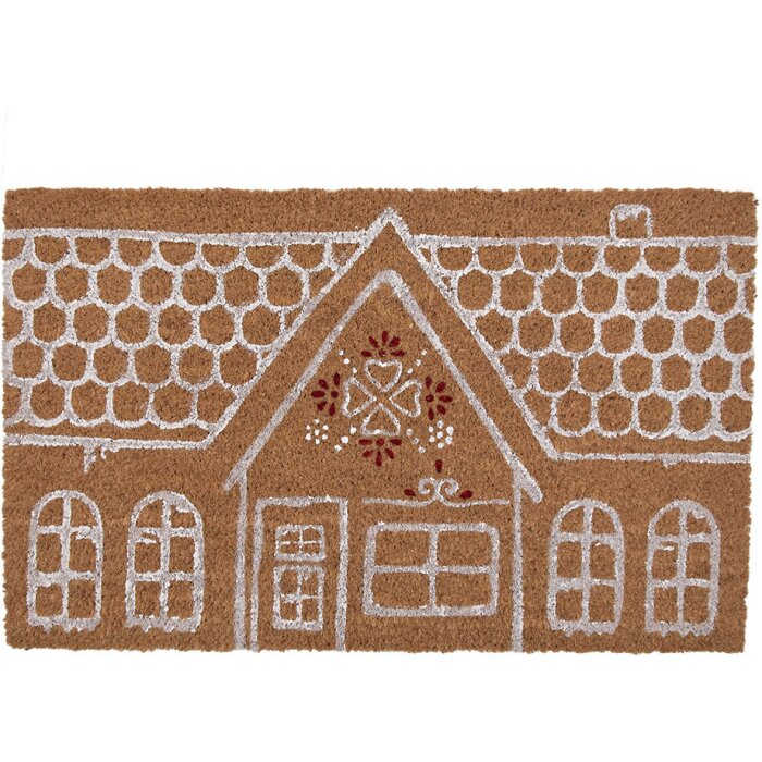 Clayre & Eef GBBMC-2 Covoraș de ușă în stil rural Brown White 75x45x1 cm