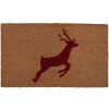 Clayre & Eef TXMC Door Mat Reindeer Design 75x45x1 cm Brown