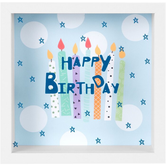 Goldbuch Wish Filler Happy Birthday 18x18 cm MDF pentru a pune în sus