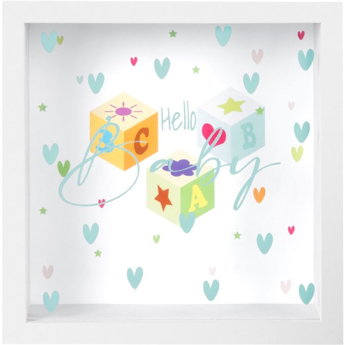 Goldbuch Wish Filler Cutie de bani Hello Baby 18x18 cm MDF pentru a pune în sus