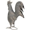 Clayre & Eef 6Y5611 Decorațiune Cocoș Metal Gri 30x14x40 cm