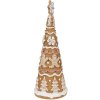 Clayre & Eef 6PR4362 Decorațiune pom de Crăciun Ø 14x37 cm maro alb