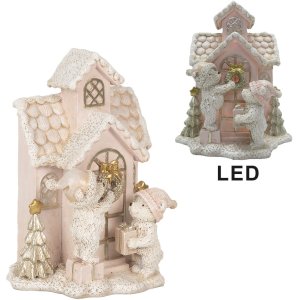 Clayre & Eef 6PR4229 Decorațiune Casă cu urși LED...