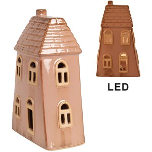 Clayre & Eef 6CE1841 Casă decorativă cu LED 10x6x16 cm