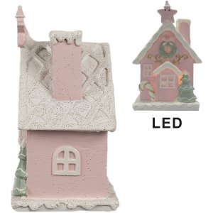 Clayre & Eef 6PR4199 Decorațiune Casă cu LED 10x8x15 cm