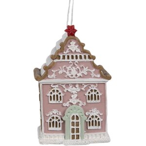 Clayre & Eef 6PR4215 Decorațiune pandantiv Casa 6x4x9 cm