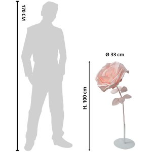 Clayre & Eef 50780 Decorațiune Rose Ø 33x100 cm