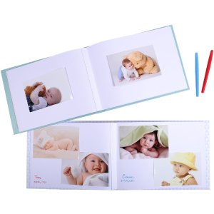 Exacompta photo book baby 30 pagini alb 28,5x22 cm verde pastel format peisaj