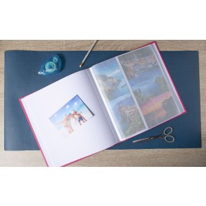 Exacompta 16152E Album foto 60 pagini alb 25x25cm Plum Violet Zmeură colorată