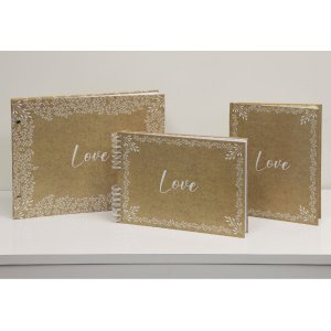 Exacompta 16234E Album foto cu spirală 50 pagini alb 32x22cm motiv KRAFT