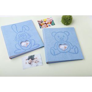 Album foto Exacompta TEDDY 29x32 cm 60 pagini albastru cu motiv de iepure