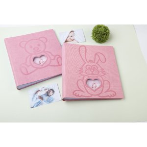 Exacompta 16566E Album foto TEDDY 29x32 cm 60 pagini copertă albă ursuleț roz