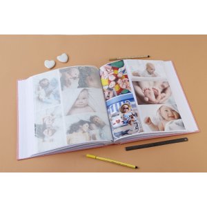 Exacompta 16566E Album foto TEDDY 29x32 cm 60 pagini copertă albă ursuleț roz