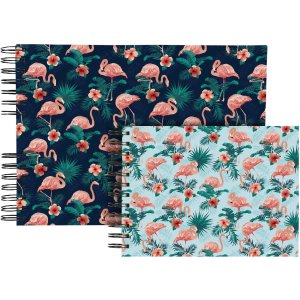 Exacompta 16703E Album foto cu spirală FLAMINGO 23x16 cm 50 pagini alb albastru noapte