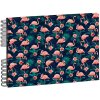 Exacompta 16703E Album foto cu spirală FLAMINGO 23x16 cm 50 pagini alb albastru noapte