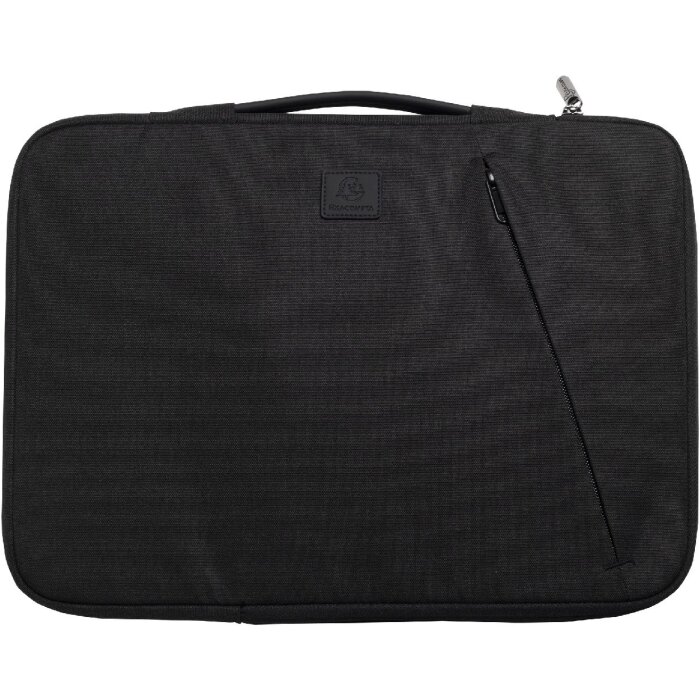 Exacompta laptop sleeve 13-14 business negru material reciclat cu buzunar frontal