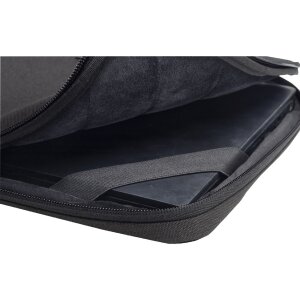 Exacompta laptop sleeve 13-14 business negru material reciclat cu buzunar frontal