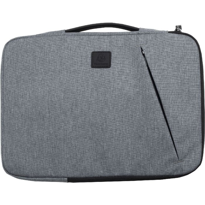 Exacompta laptop sleeve 13-14 inch gri de afaceri 58% poliester reciclat