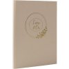 Exacompta 47633E Carte de oaspeți 100 pagini margine aurie Ringflower Design Latte