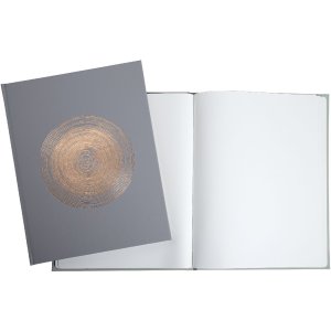 Exacompta 47984E Carte de oaspeți 100 pagini Gold Ellipse Grey 27x22 cm