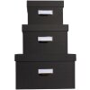 Exacompta 79601E Office by me set cutie 3 piese negru cu suport etichete