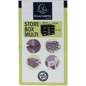 Exacompta cutie de sertare STORE BOX MULTI 11 sertare deschise Alb/Harlequin