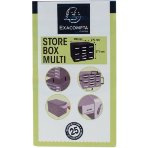 Exacompta STORE BOX MULTI cutie de sertare 11 sertare deschise gri deschis