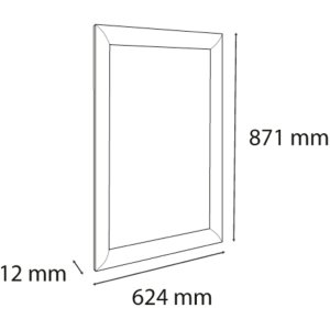 Exacompta 8194358D Rama de perete pentru postere A1 Aluminiu Exacryl argintiu