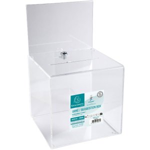 Exacompta 89258D Urnă blocabilă 21x21x21cm cu capac A5 cristal