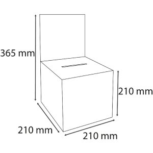 Exacompta 89258D Urnă blocabilă 21x21x21cm cu capac A5 cristal