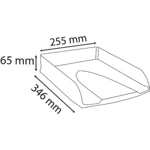 Exacompta 111606SETD Set de 4 tăvi pentru scrisori Skandi culori asortate