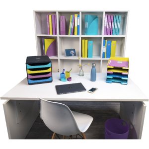 Exacompta set de 4 tăvi pentru scrisori COMBO MIDI 346x254x243mm Forever Young asortate