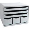 Exacompta STOREBOX cutie de sertare 6 sertare deschise Office gri deschis