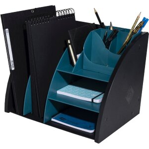 Exacompta 394505D Organizator de birou Neo Deco negru albastru-verde