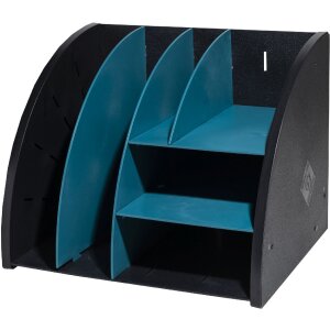 Exacompta 394505D Organizator de birou Neo Deco negru albastru-verde