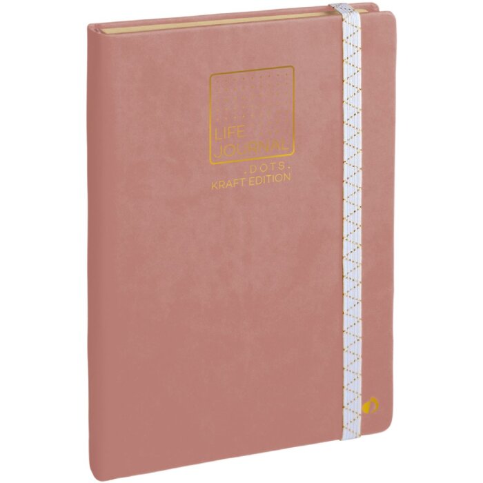 Quo Vadis Life Journal Dots Light Pink 15x21cm Clairefontaine Paper Kraft Edition