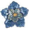 Clayre & Eef Buton de ușă Flower Blue Iron 4x3x4 cm