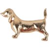 Clayre Eef Door Knob Dog Gold Coloured Iron 6x4x4 cm Vintage Style